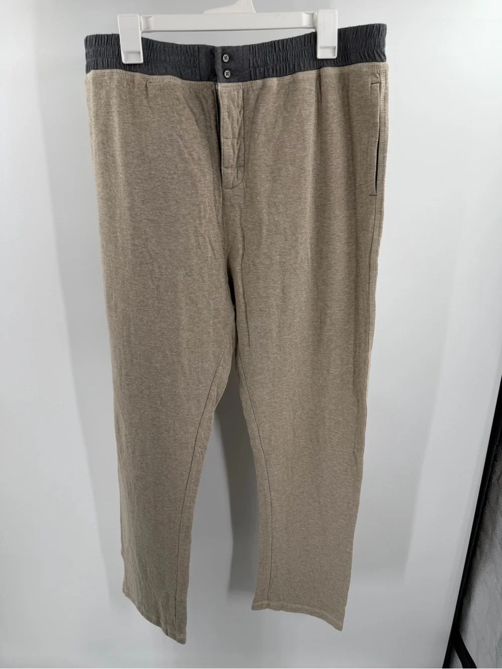 Carbon 2 Colbalt Men's Knit Drawstring lounge Pants Tan‎ oatmeal gray Large New